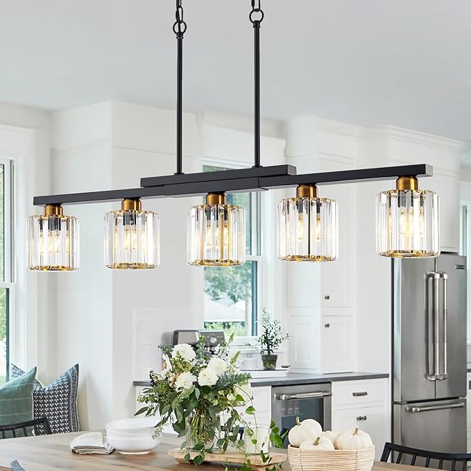 Island Lights for Kitchen, 5 Light Industrial Lighting,36 Inch