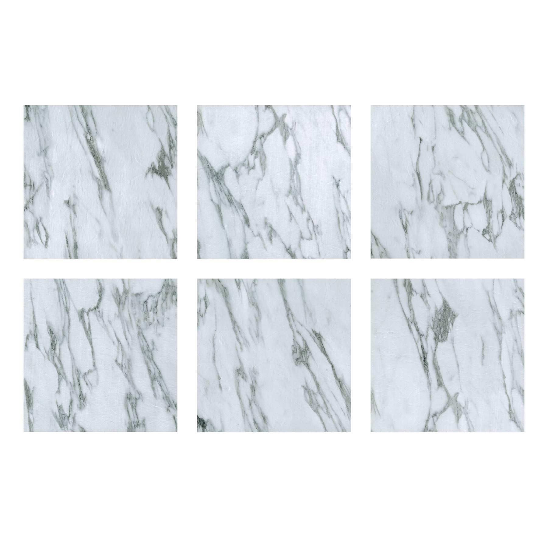 FloorPops FP3329 Opaline Peel Stick Floor Tiles, White & Off-White