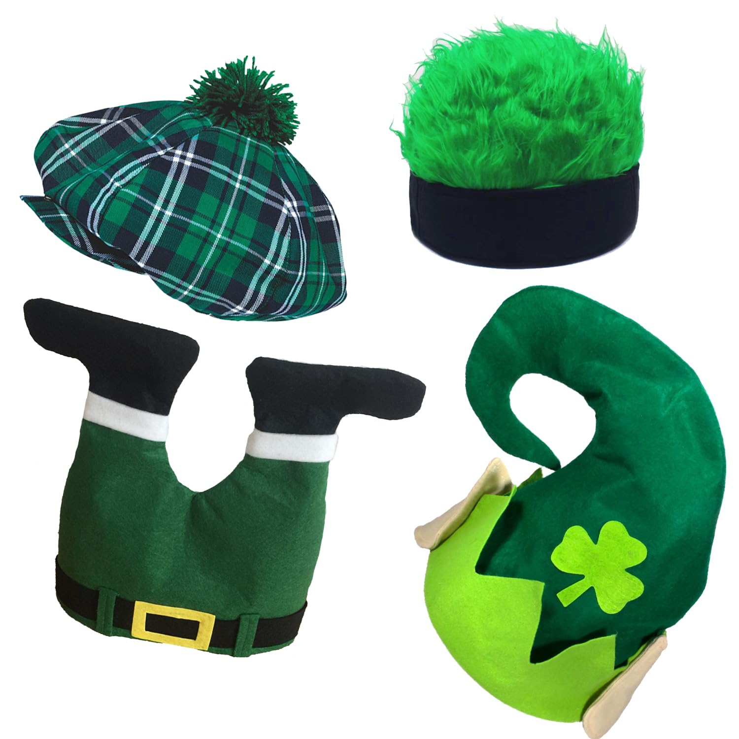 12pcs Bulk St. Patrick's Day Party Hats Funny Shamrock Hat St Patricks Day