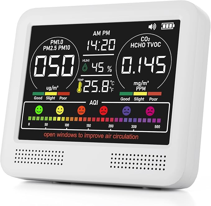 16-in-1 Professional Indoor Air Quality Monitor Indoor PM2.5/PM10/CO2