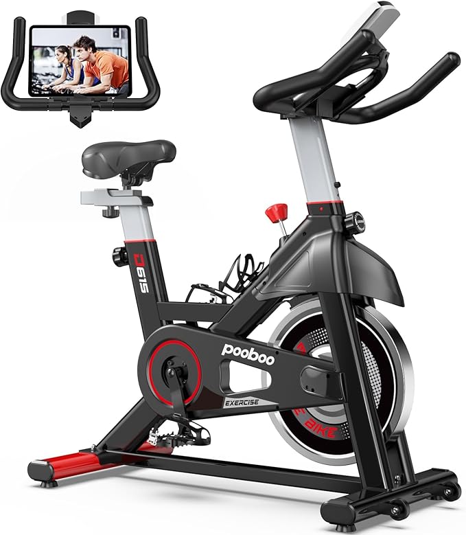 pooboo Stationary Bike for Home Gym, Magnetic Resistance Indoor Cycling Bike