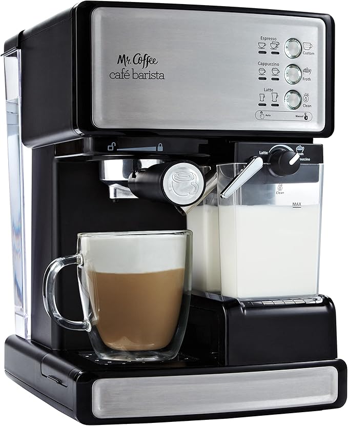 Espresso and Cappuccino Machine Stainless Steel Programmable Coffee Maker