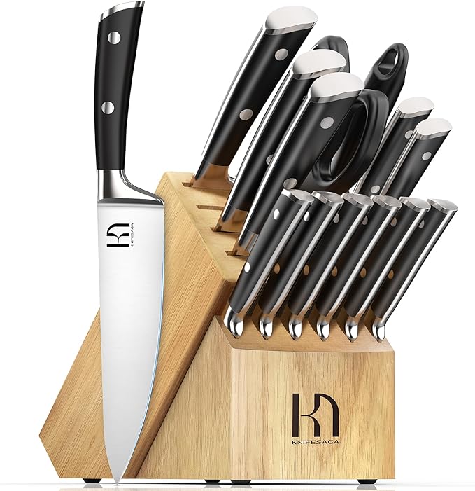 Knife Set 15 Pcs Japanese High Carbon Stainless Steel Kitchen Knife Sets