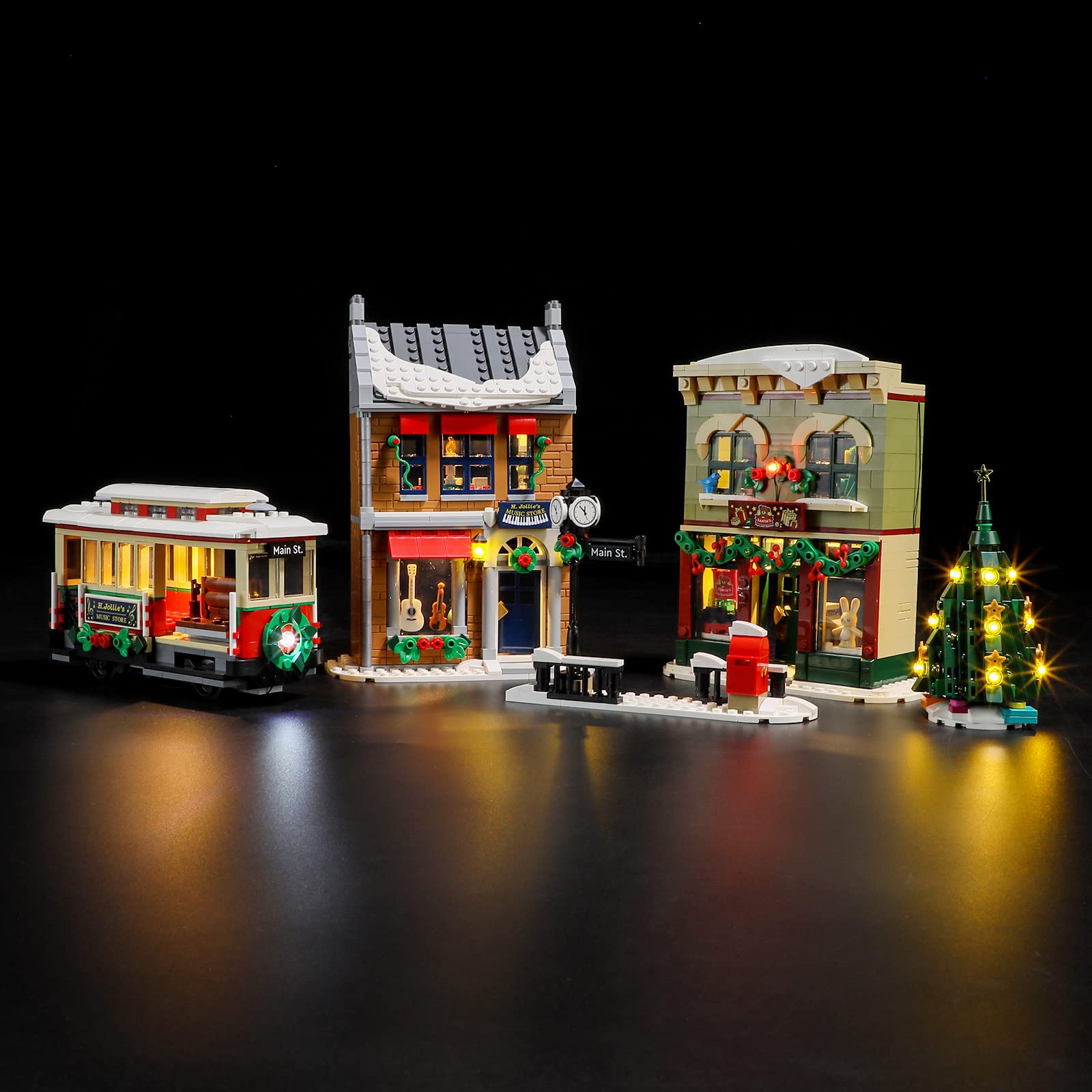 Light for Lego-10308 Christmas-High-Street - Led Lighting Kit Compatible