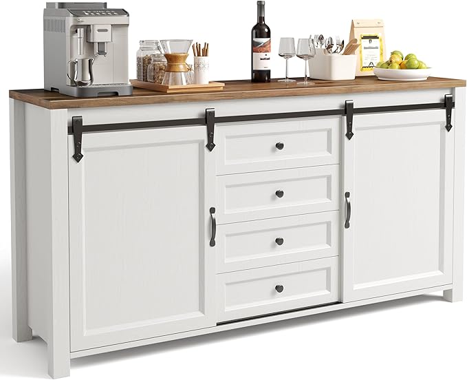 Farmhouse Sideboard Buffet Cabinet with Storage