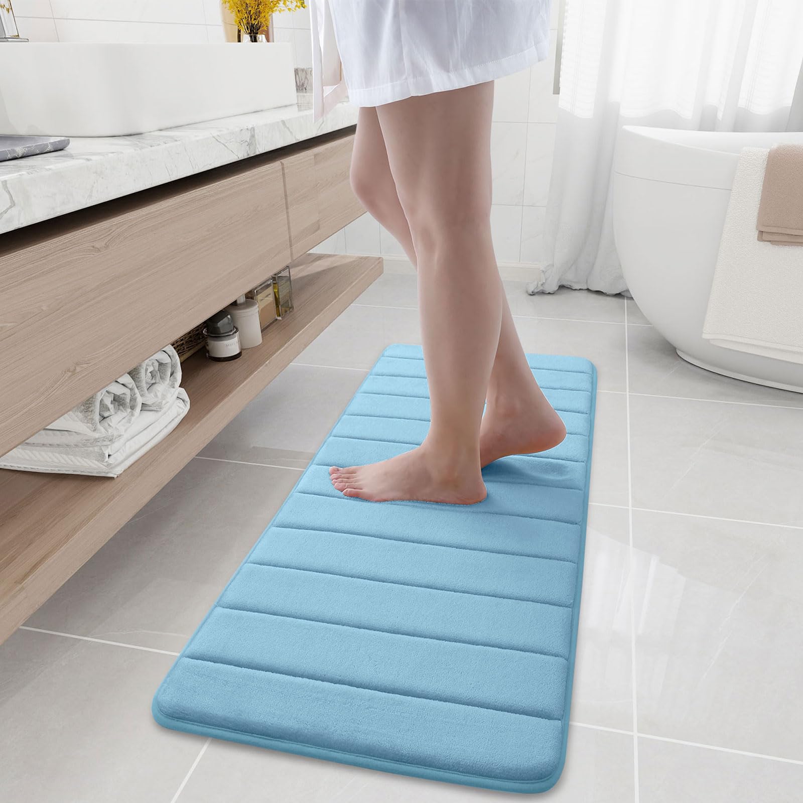Meomry Foam Bathroom Rugs and Toilet Rugs U-Shaped 3 Pieces