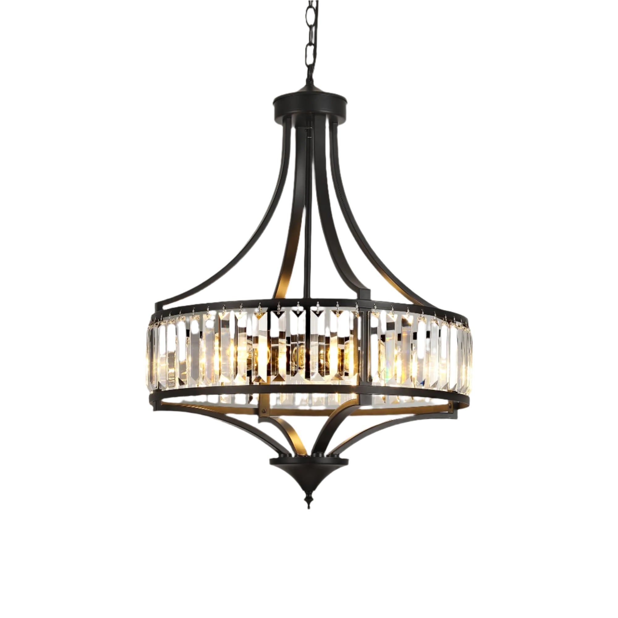 Chandeliers for Dining Room, 5-Light Black Antique Pendant Chandelier
