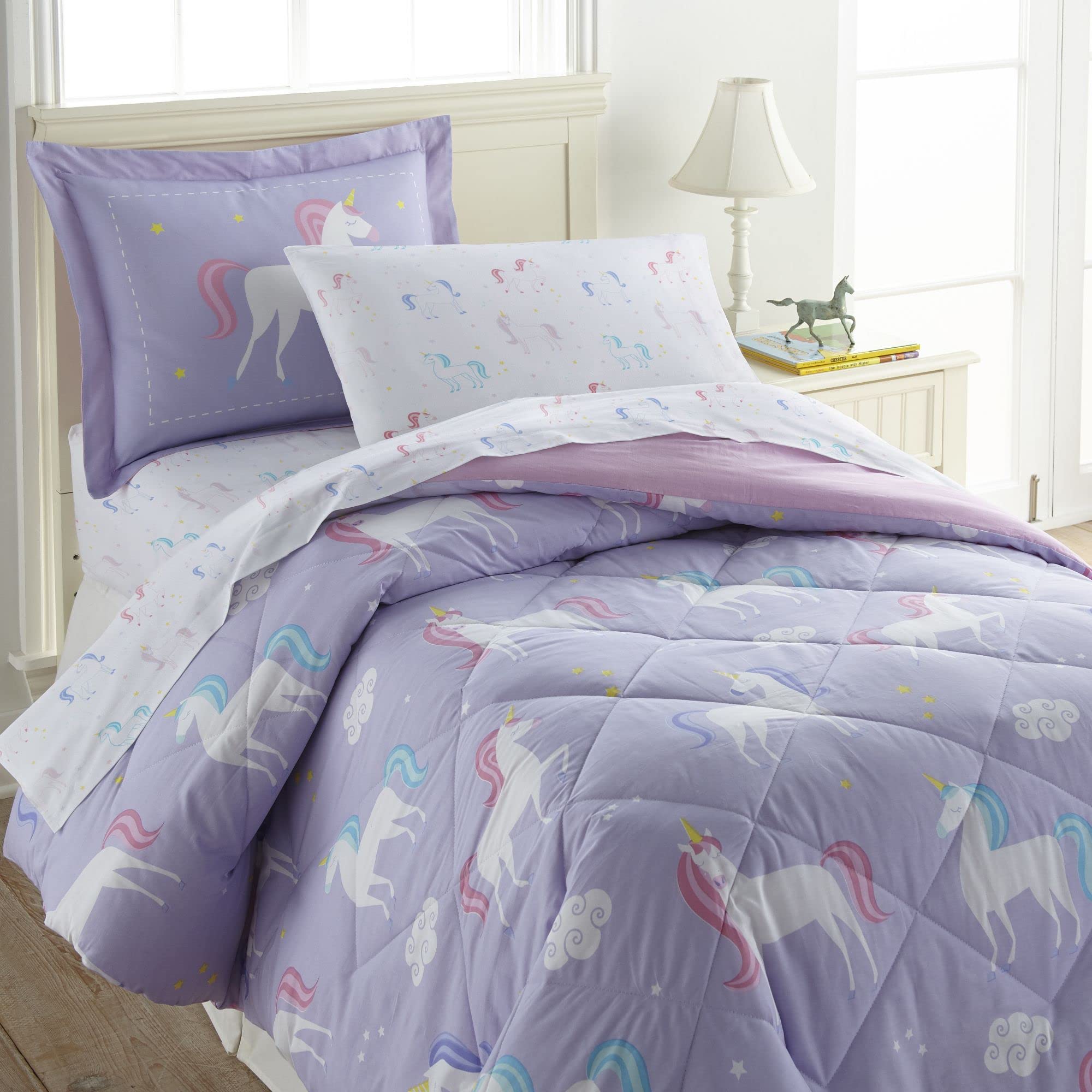 5-Piece Twin Bedding Set – 100% Cotton Comforter, Sheets & Pillowcase