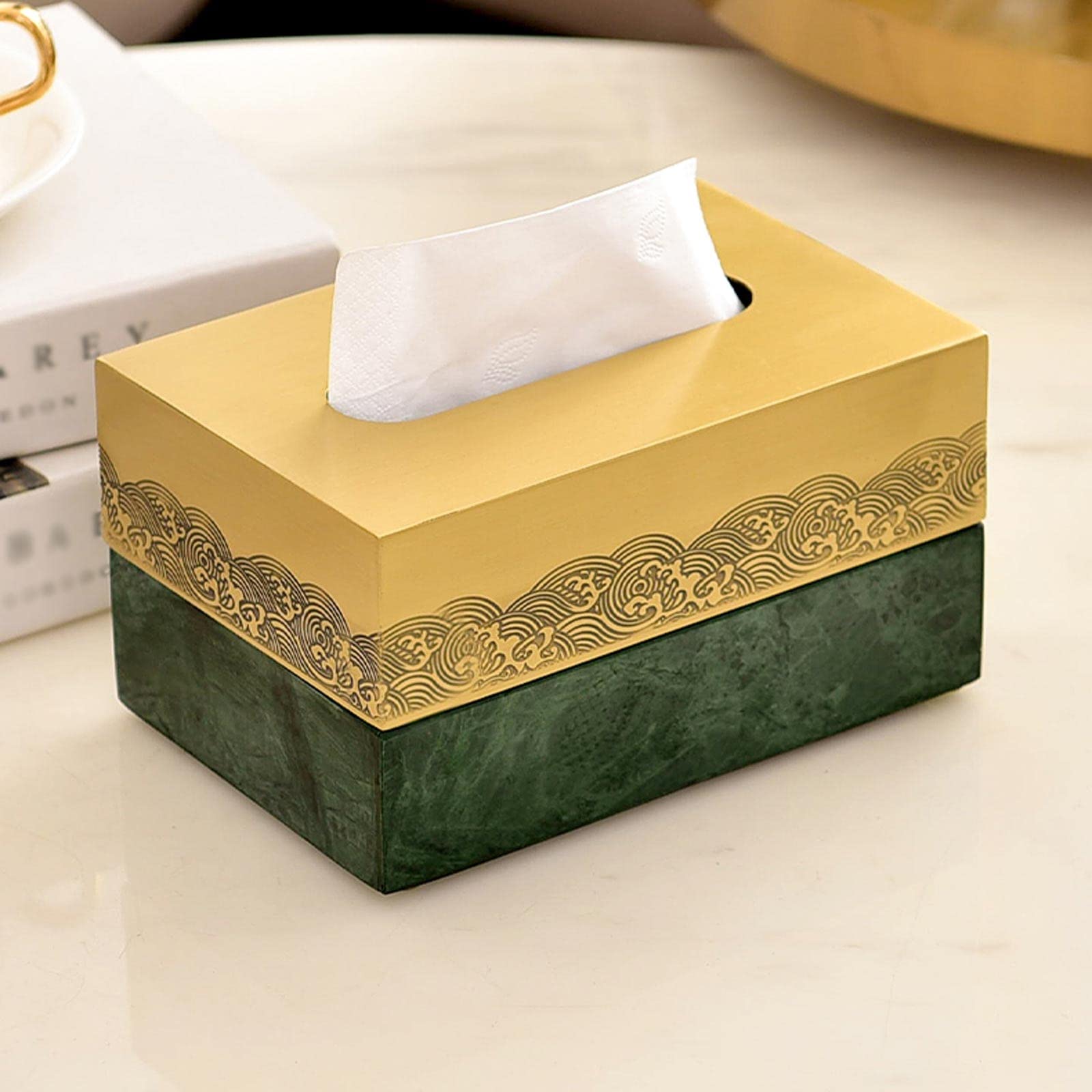 Tissue Box Holders Brass Tissue Box Tissue Box Cover Rectangular Tissue Dispenser