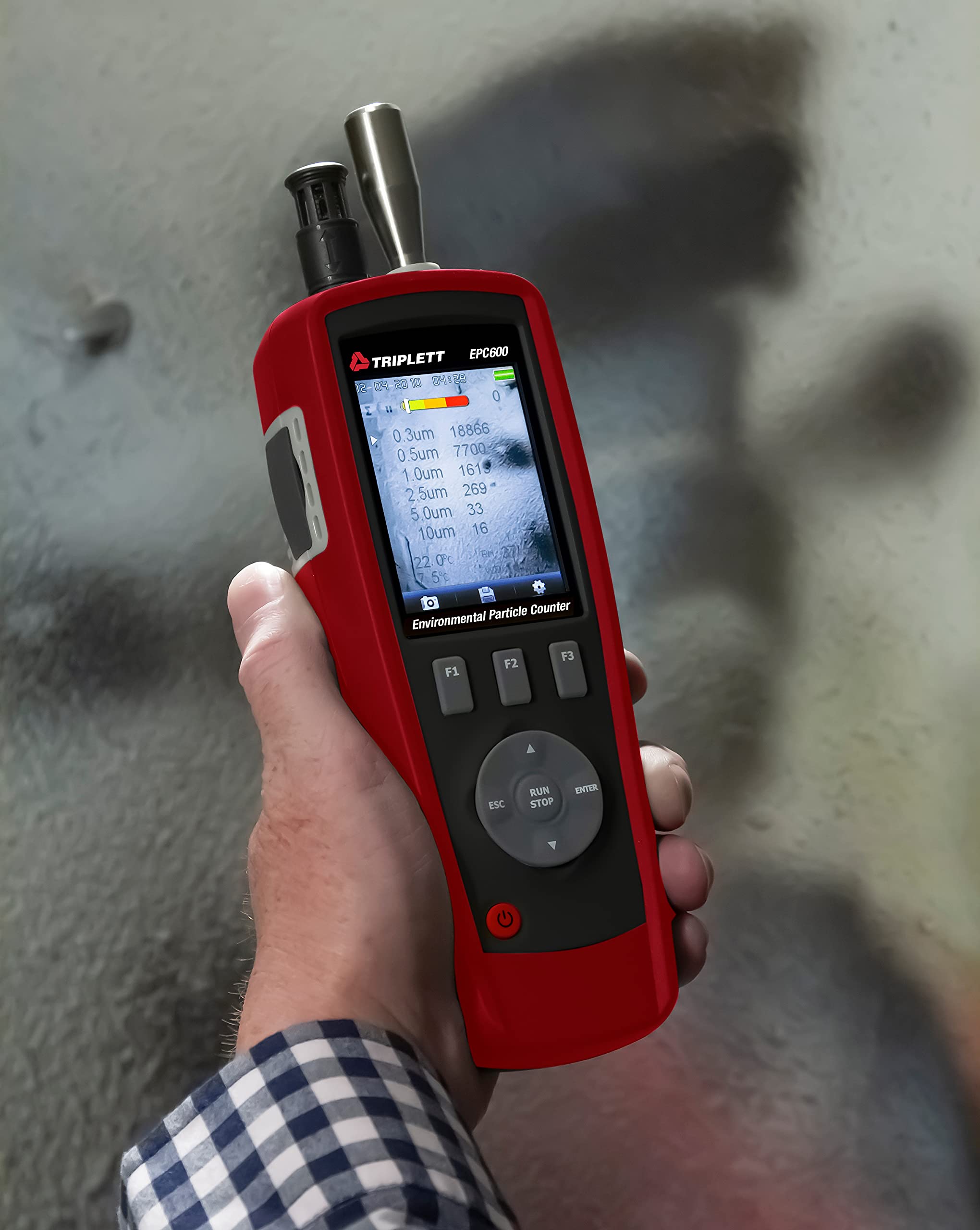 Handheld Environmental Particle Counter and Air Quality Monitor