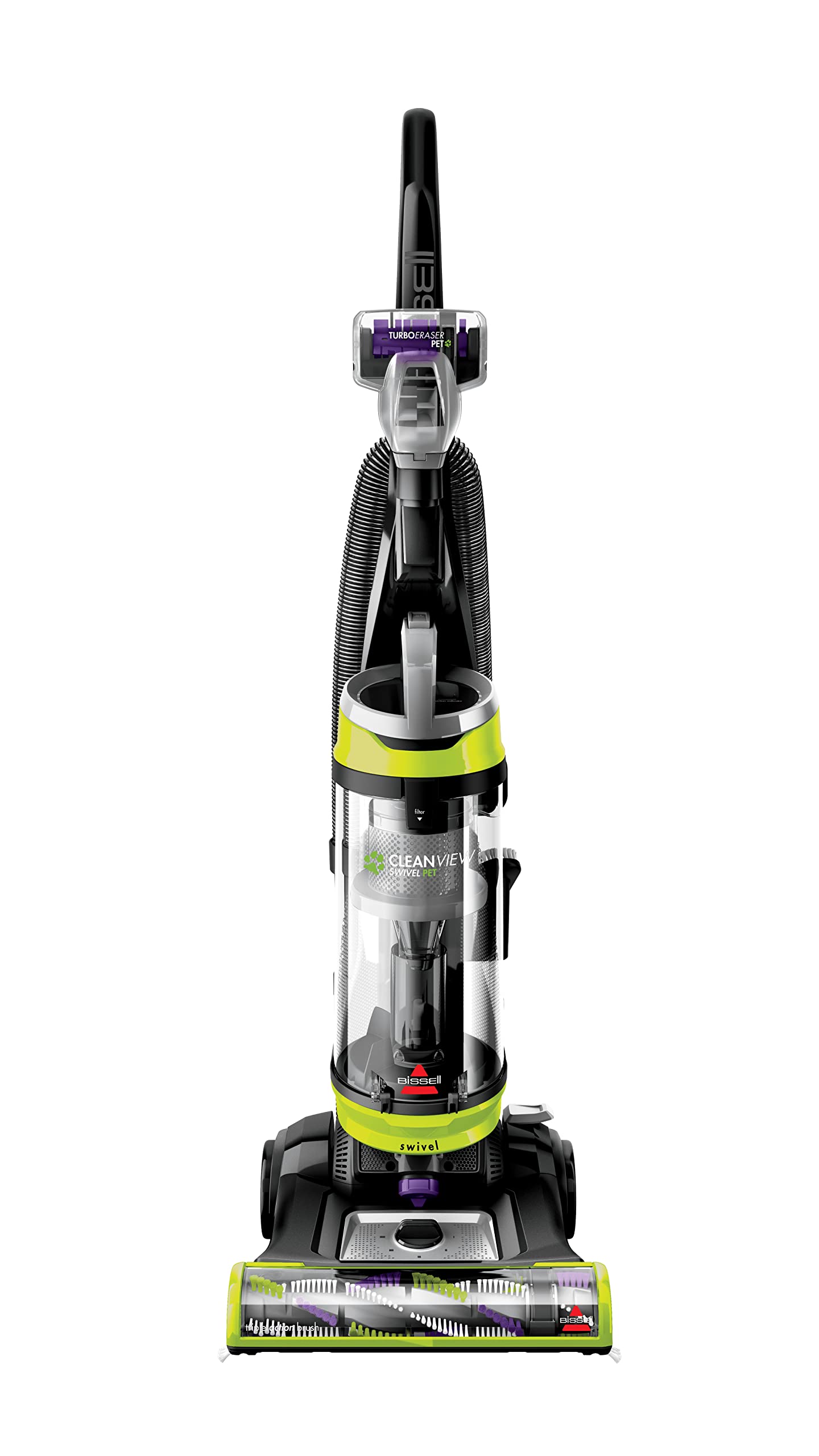 Swivel Upright Bagless Vacuum with Swivel Steering, Powerful Pet Hair Pick Up