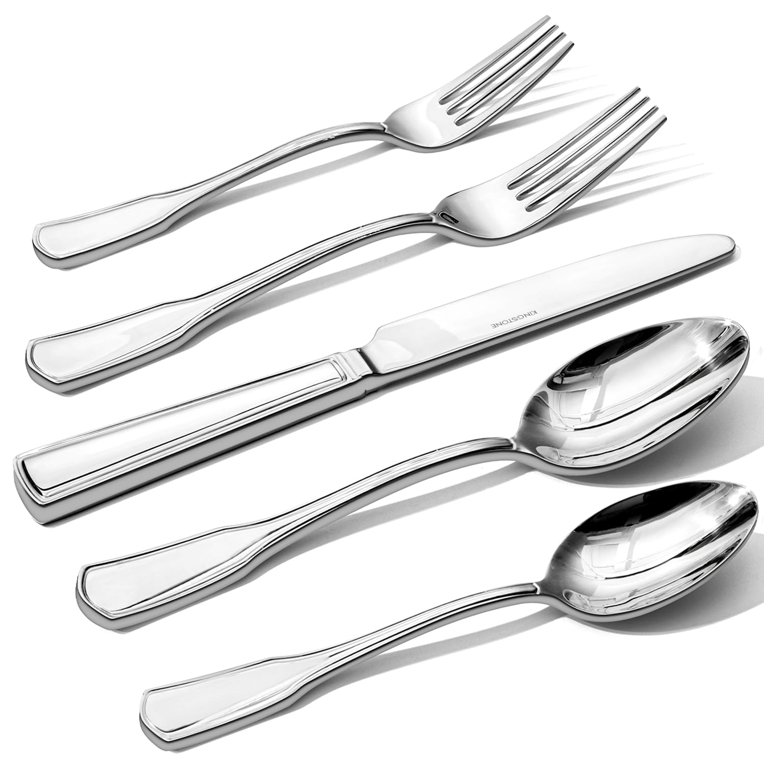 40-Piece Silverware Set, 18/10 Stainless Steel Flatware Set for 8