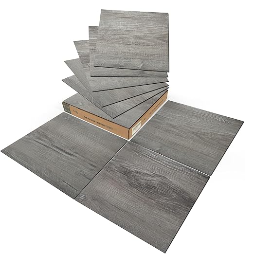 Peel and Stick Vinyl Floor Tiles 30-Pack 12 x 12 inch, Self Adhesive Waterproof Flooring