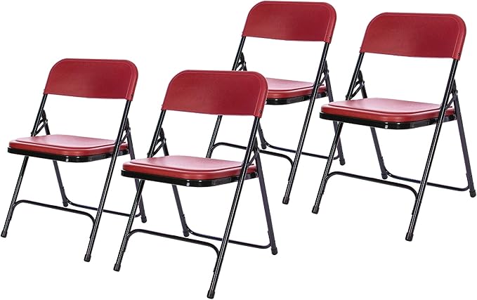 Lightweight Plastic Folding Chair – Blue, 500 lb Capacity