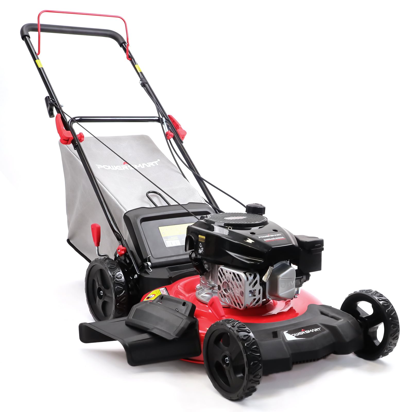 Lawn Mower Gas Powered, 21-Inch 144cc Engine 3-in-1 Walk-Behind Push Lawn Mower