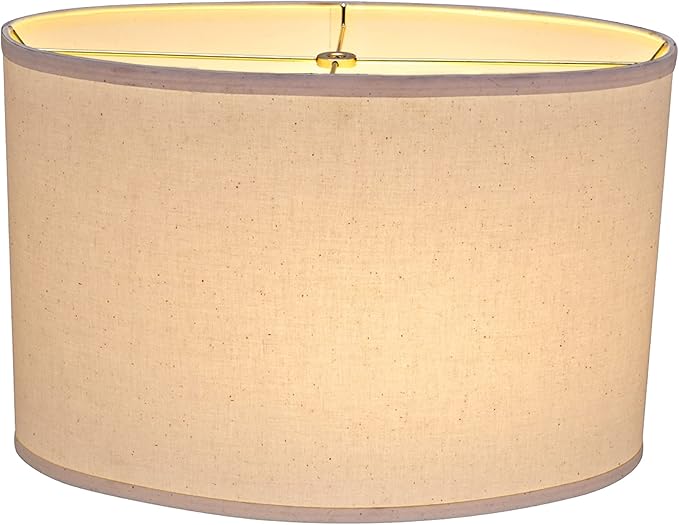 37002 Contemporary Oval Hardback Shaped Spider Construction Lamp Shade in Sliver Grey