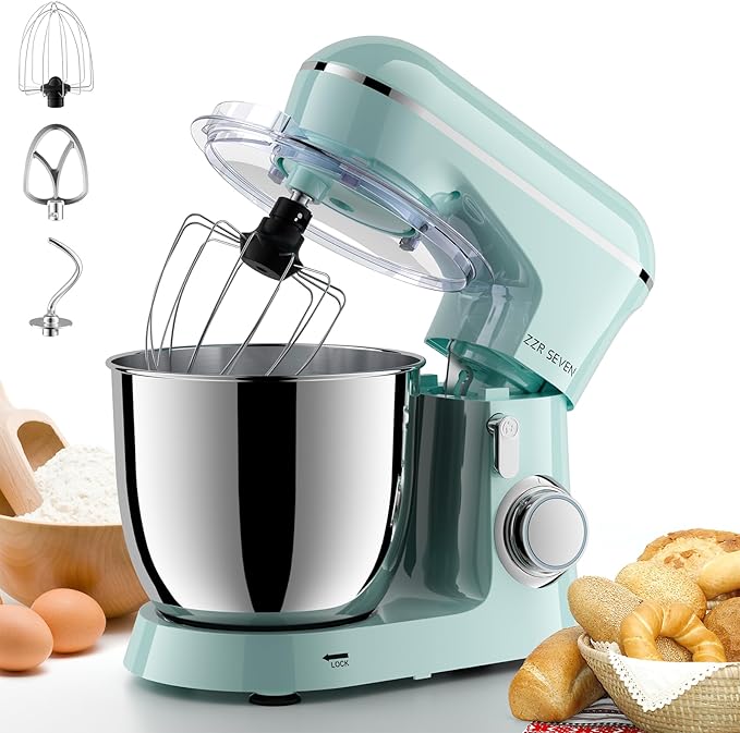 Stand Mixer, Dough Mixer, Bread Mixer, Cake Mixer with Bowl SS 5.5 QT