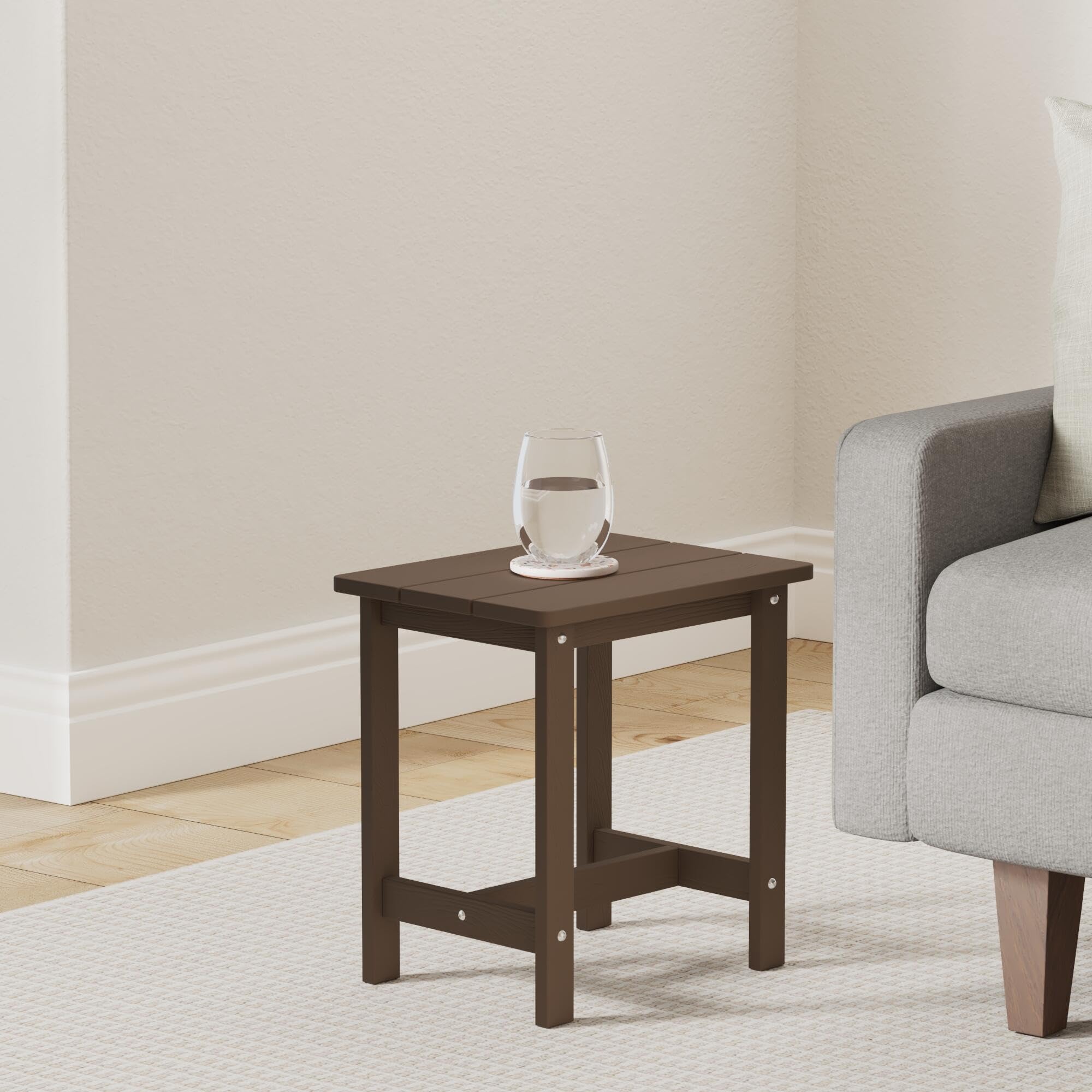 Outdoor Side Table, HDPS Small Outdoor Adirondack Side Tables