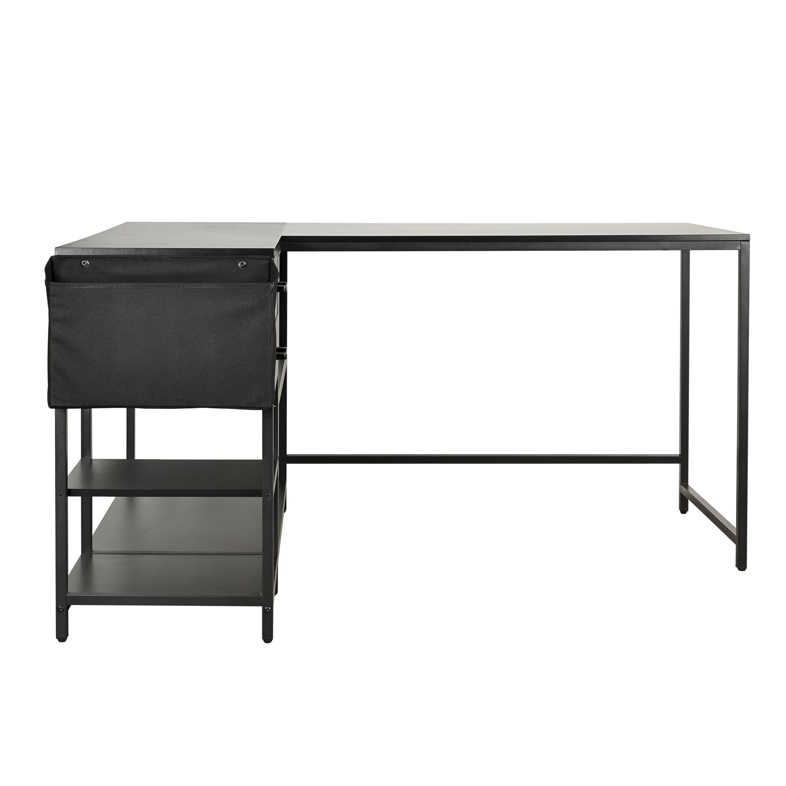 Modern L-Shaped Desk with Storage, Corner Computer Desk