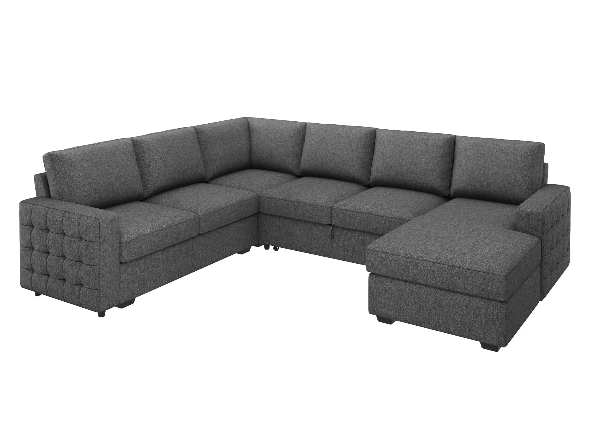 Sectional Sleeper Sofa with Pull Out Bed U-shape Sectional Couch Sleeper Bed