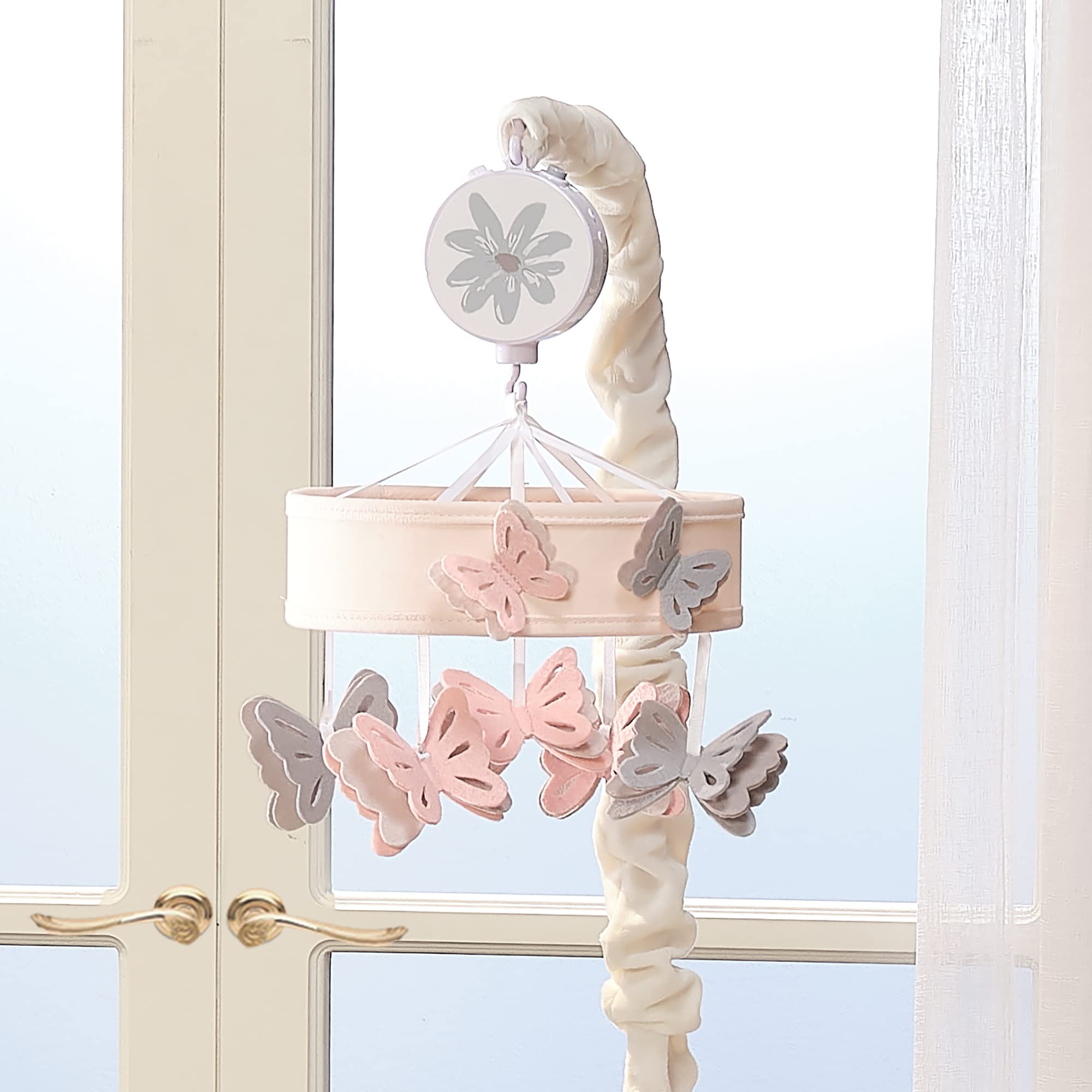 Baby Blooms Pink Butterfly Musical Baby Crib Mobile Soother Toy