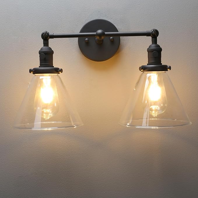 Double Sconce Vintage Industrial 2-Lights Sconce Antique Wall Sconces