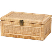 Rattan Box with Lid Decorative Natural Handmade Boho Rattan Baskets Woven