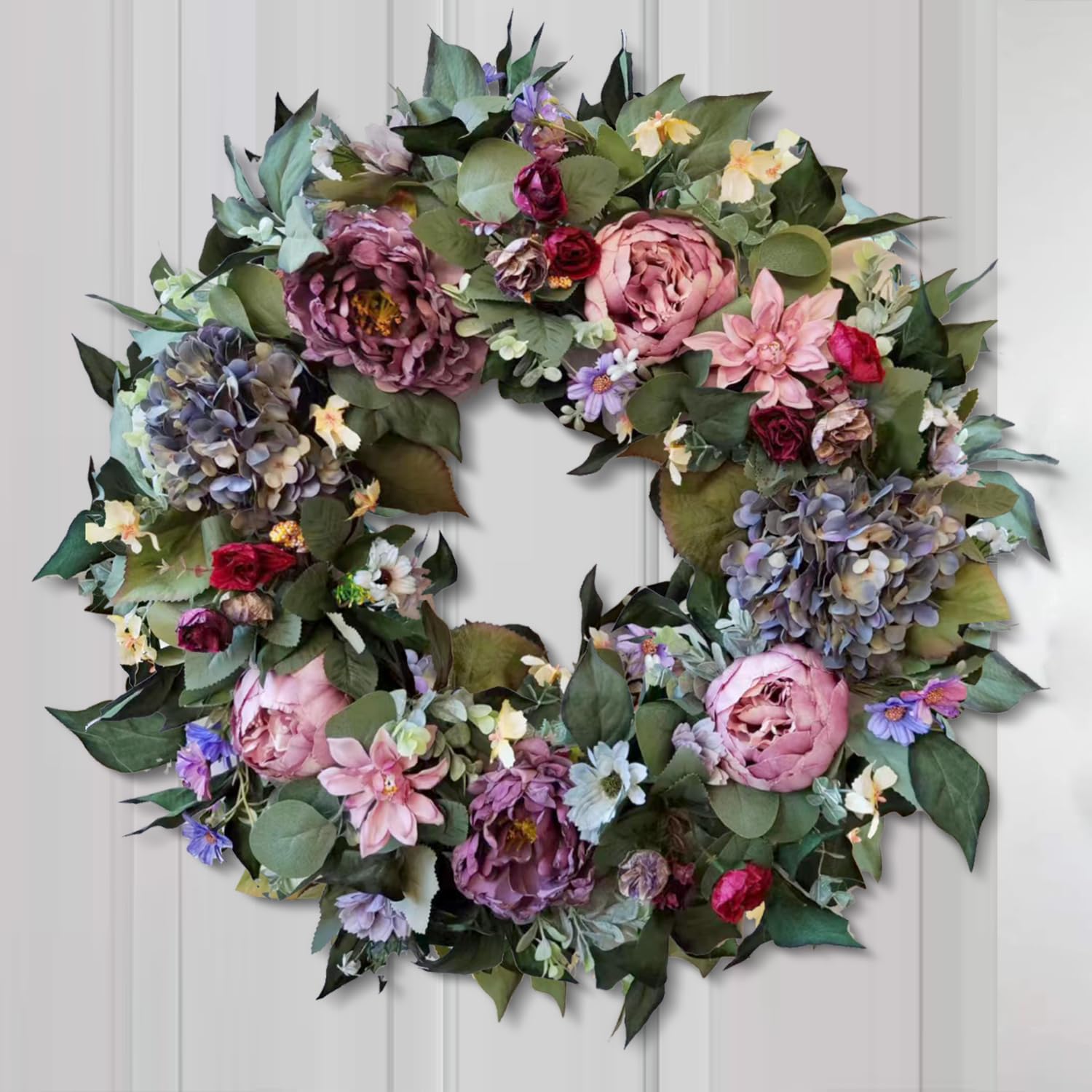 24 Inch Spring Wreaths for Front Door Decor, Spring Front Door Wreath