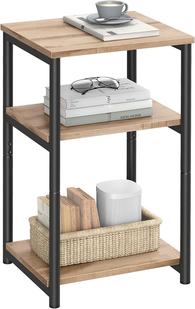 Side Table, Small End Table, Tall Nightstand for Living Room