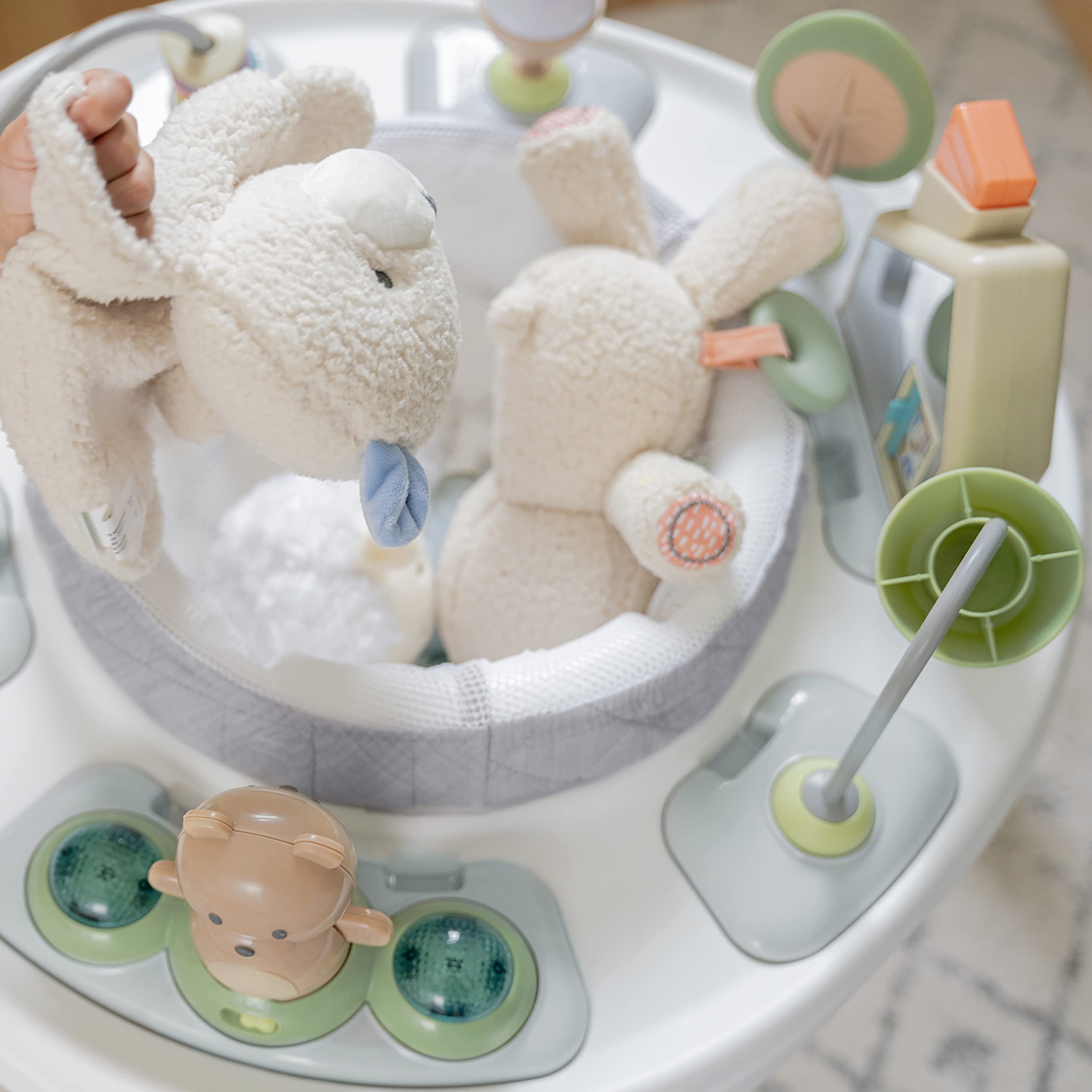 Spring & Sprout 2-in-1 Baby Activity Center Jumper and Table with Infant Toys