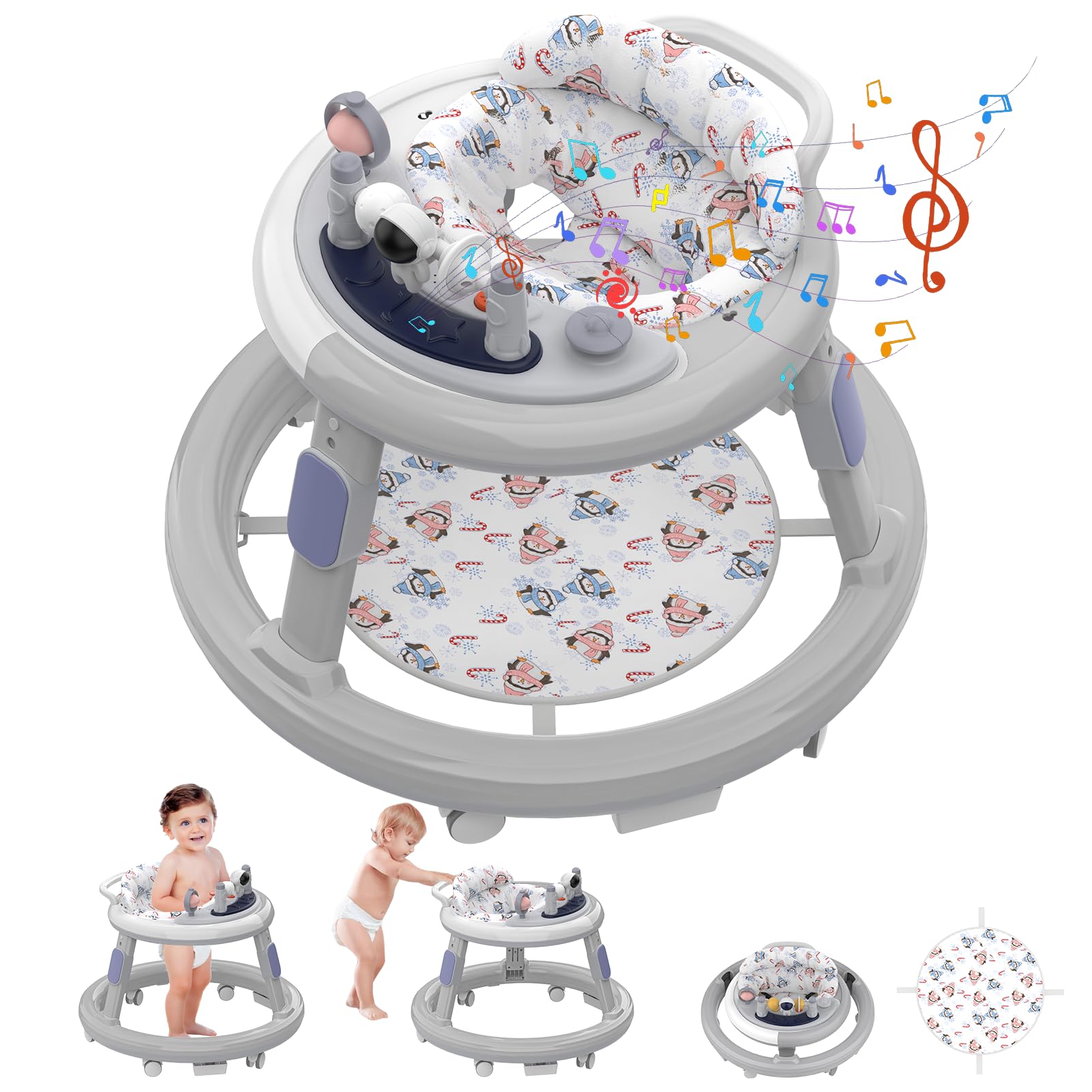 Baby Walker Foldable, Baby Walker with Wheels, Infant Toddler Walker