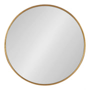 Caskill Glam Wall Mirror, 30" Diameter, Gold, Chic, Circular Mirror for Wall Decor