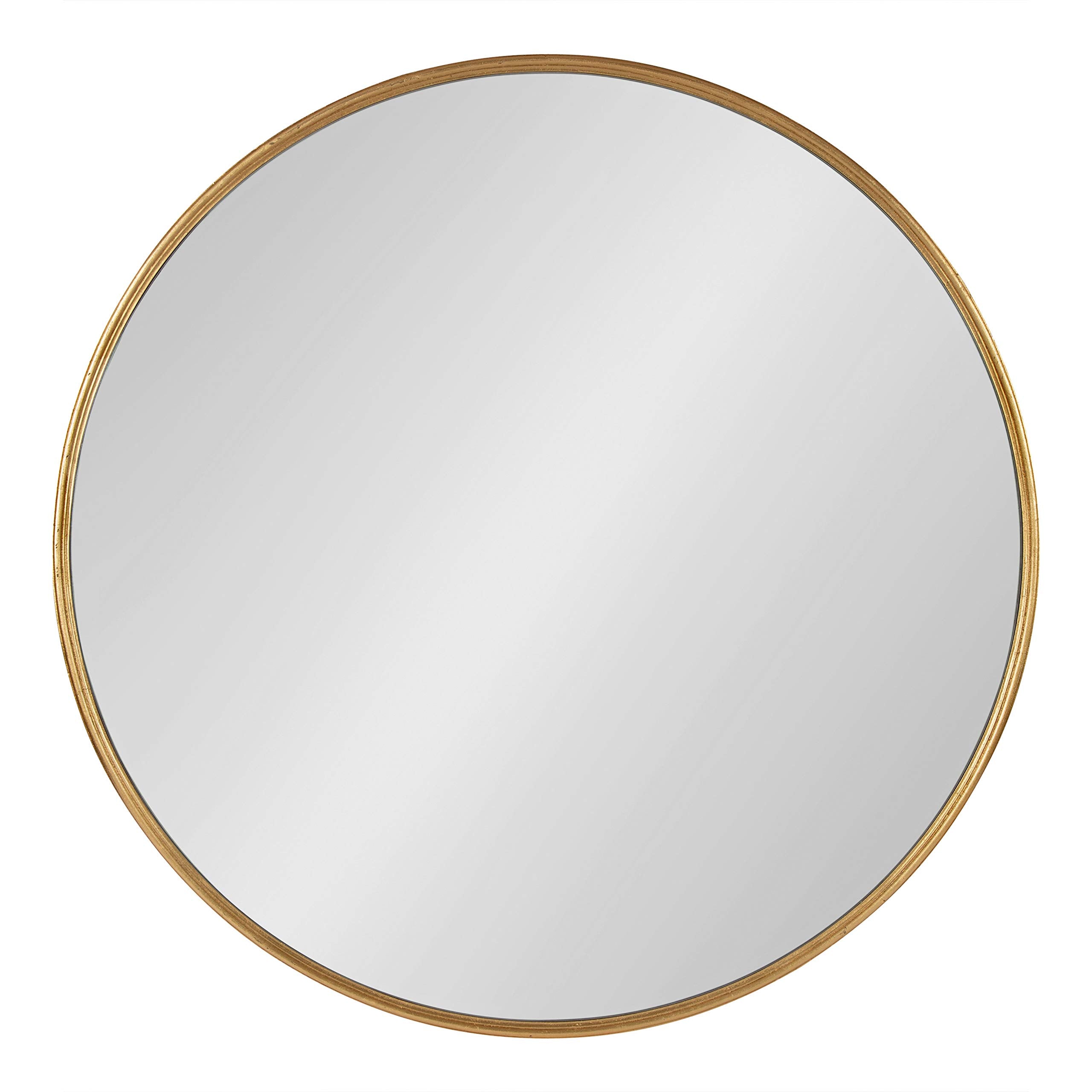Caskill Glam Wall Mirror, 30" Diameter, Gold, Chic, Circular Mirror for Wall Decor