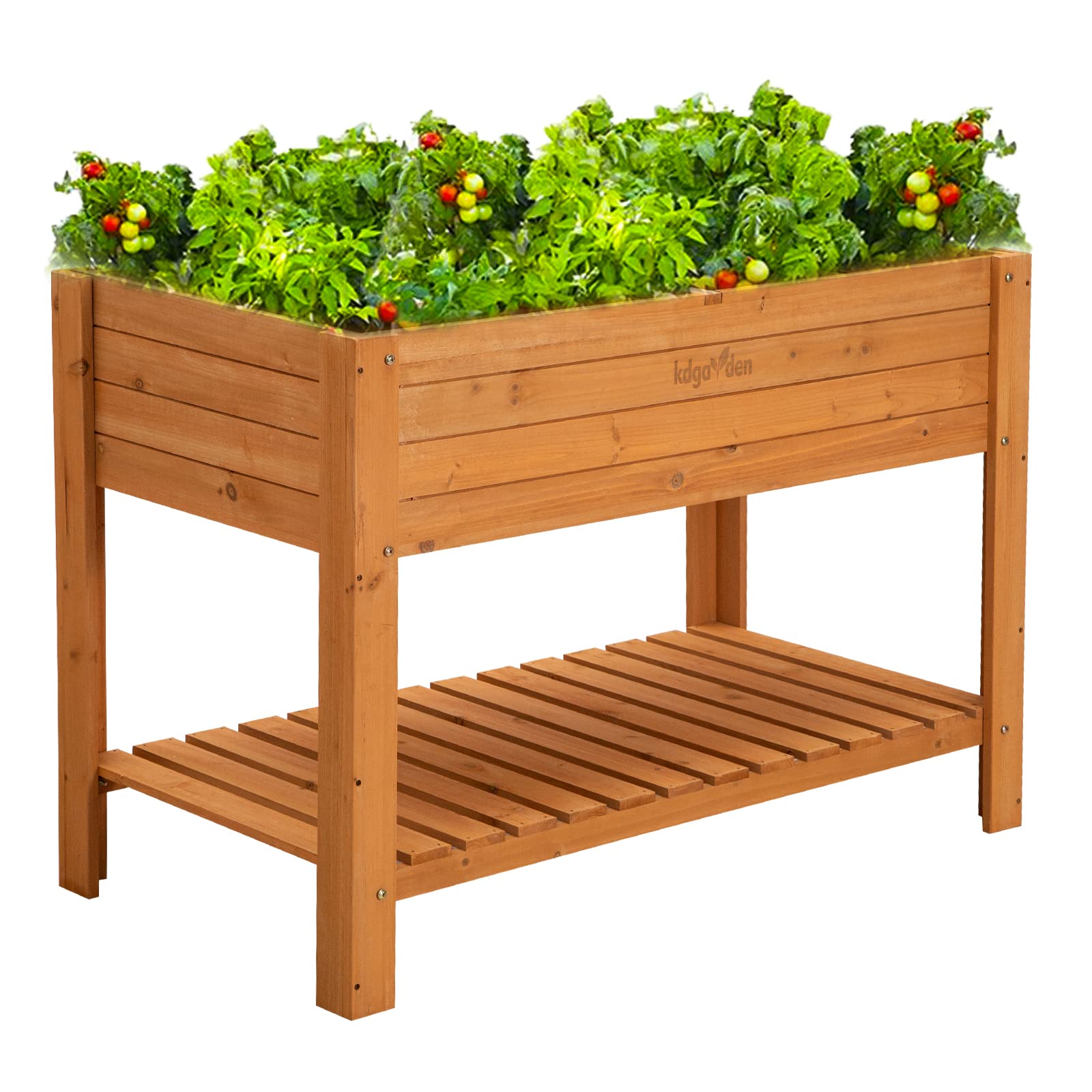 Raised Garden Bed 48"x24"x33" Large Wood Planter Box with Legs Outdoor Wooden