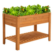 Raised Garden Bed 48"x24"x33" Large Wood Planter Box with Legs Outdoor Wooden