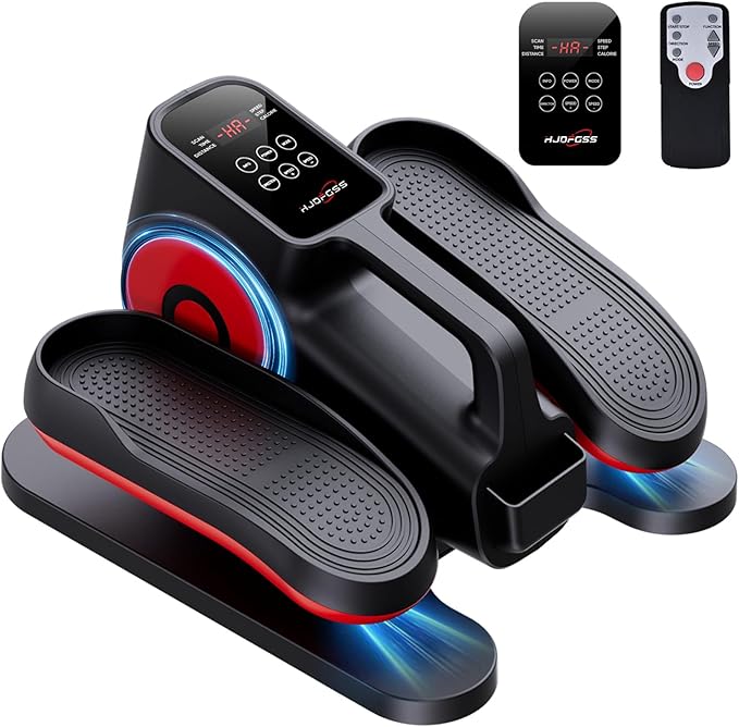 Under Desk Elliptical Machine, Electric Ellipse Leg Exerciser While Sitting for Seniors Adults