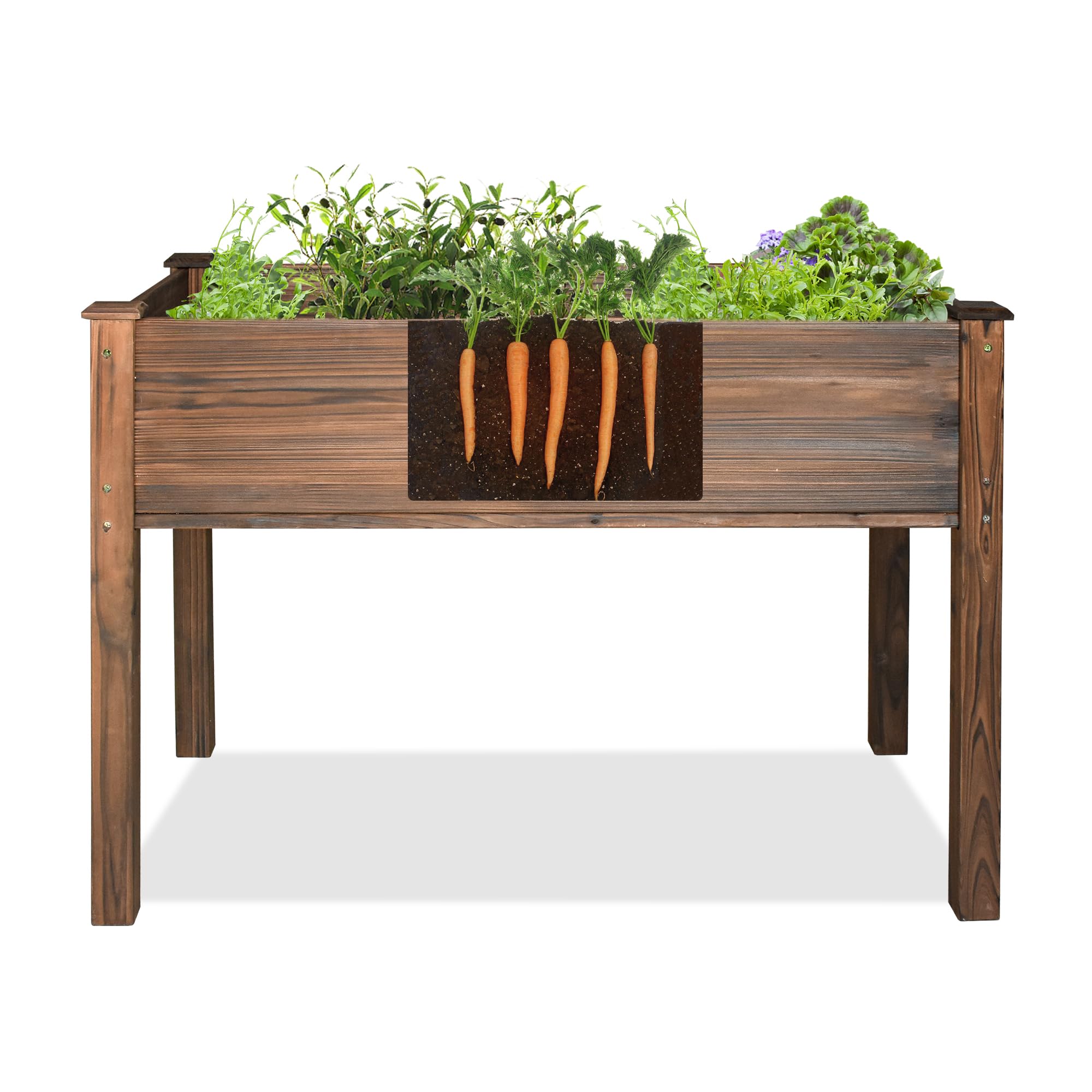 Raised Garden Bed Outdoor Planter Box with Legs for Herbs, Vegetables, Flowers