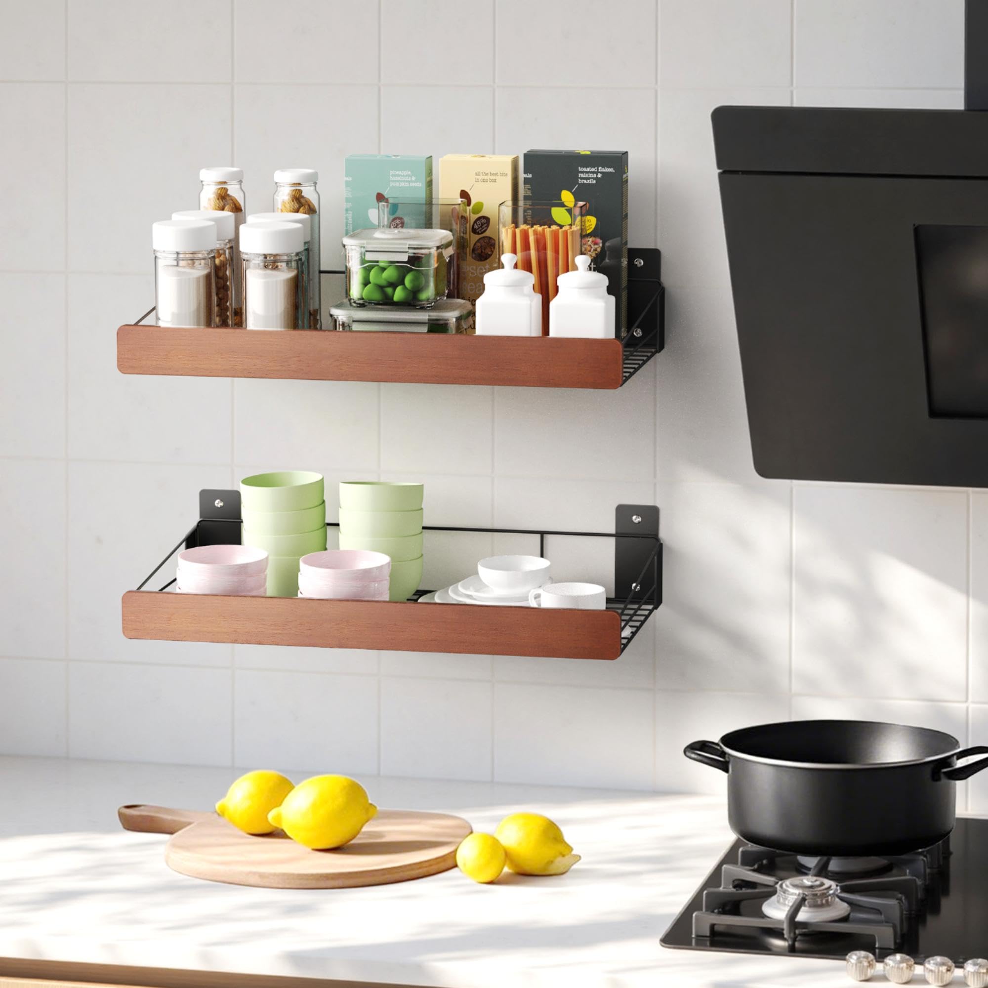 2-Pack Laundry Room Shelves - Wall Mounted Laundry Room Organizaton Over