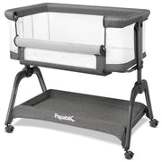 Baby Bassinet, Bedside Bassinet for Baby with Four-Sided Breathable Mesh & Soft Mattress