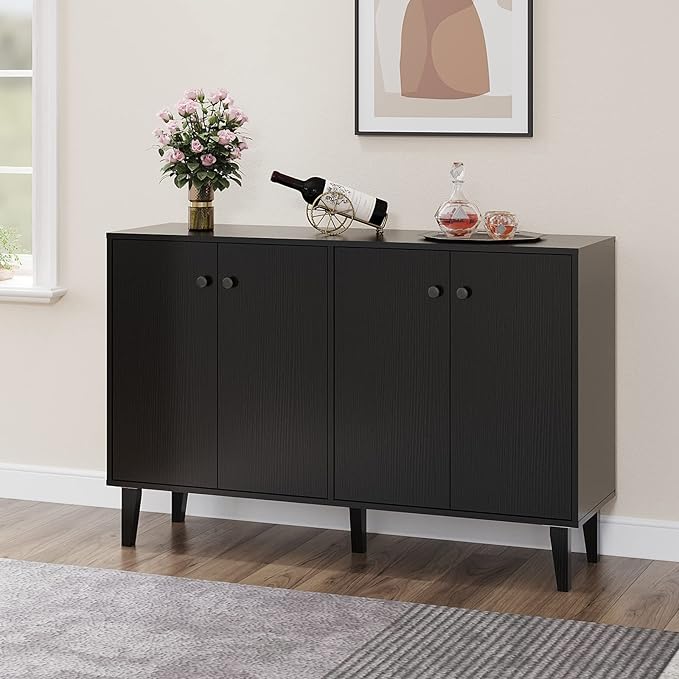Sideboard Buffet Cabinet Kitchen Storage Cabinet Living Room 4 Doors Console