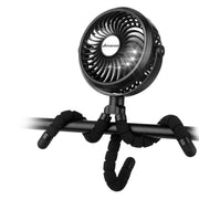 Battery Operated Stroller Fan Flexible Tripod Clip On Fan with 3 Speeds and Rotatable
