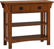 8261 Mission Bookcase Console Table with Drawers, Made with Solid Wood, for Living Room