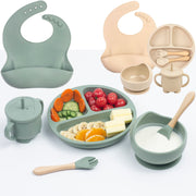 Feeding Set, 12Pcs Baby Led Weaning Supplies, Includes Baby Suction Bowls