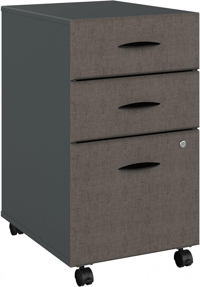 A 3 Drawer Mobile File Cabinet, Slate