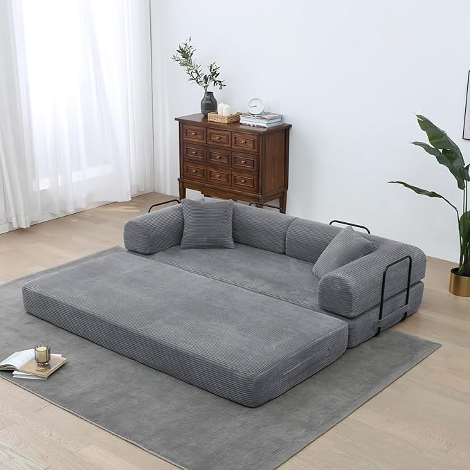 79'' Convertible Sleeper Sofa Bed, Modular Loveseat Small Couches for Small Spaces