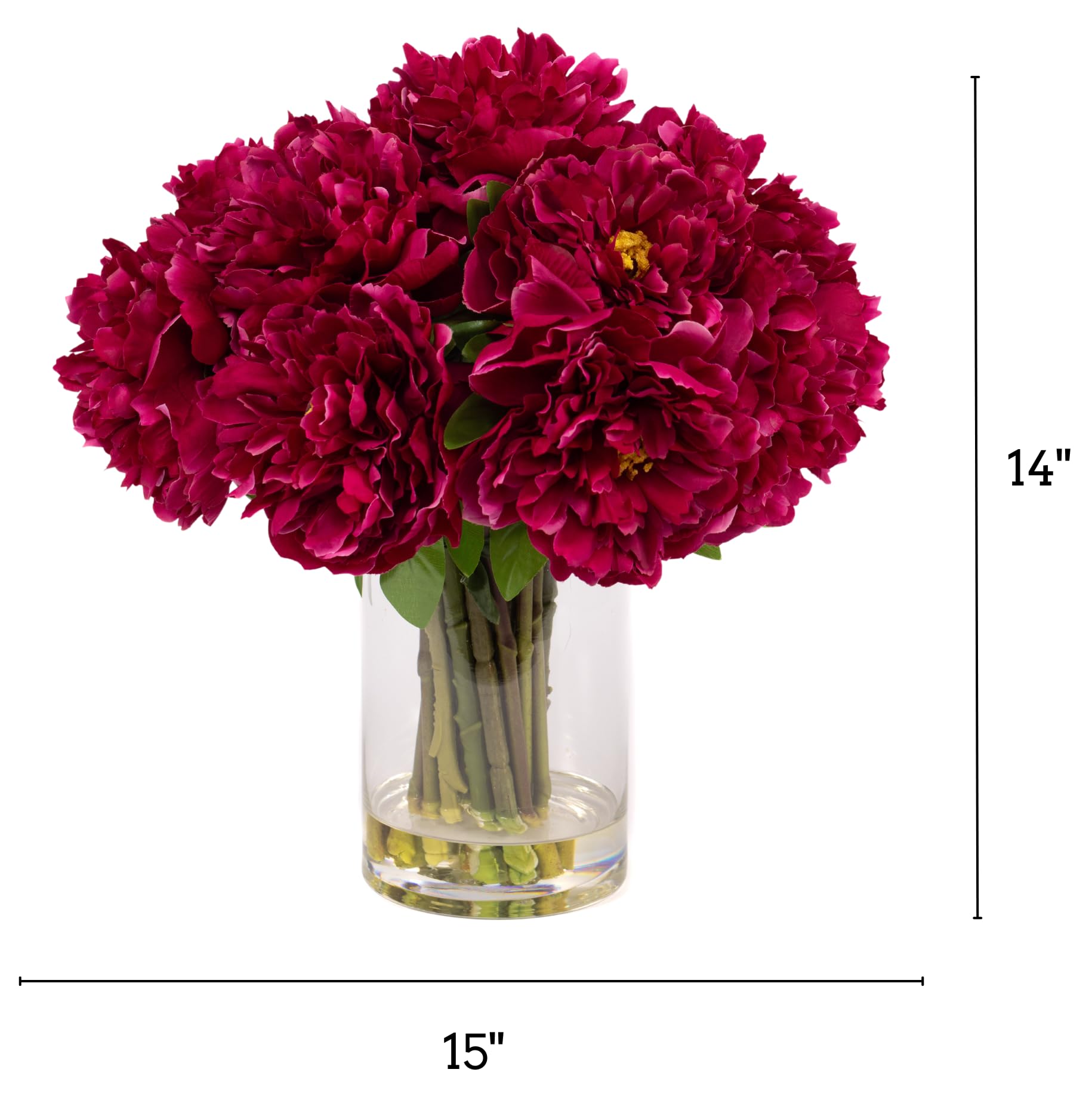 Faux Floral Arrangement, Large-Size Premium Artificial Indoor Flower Display