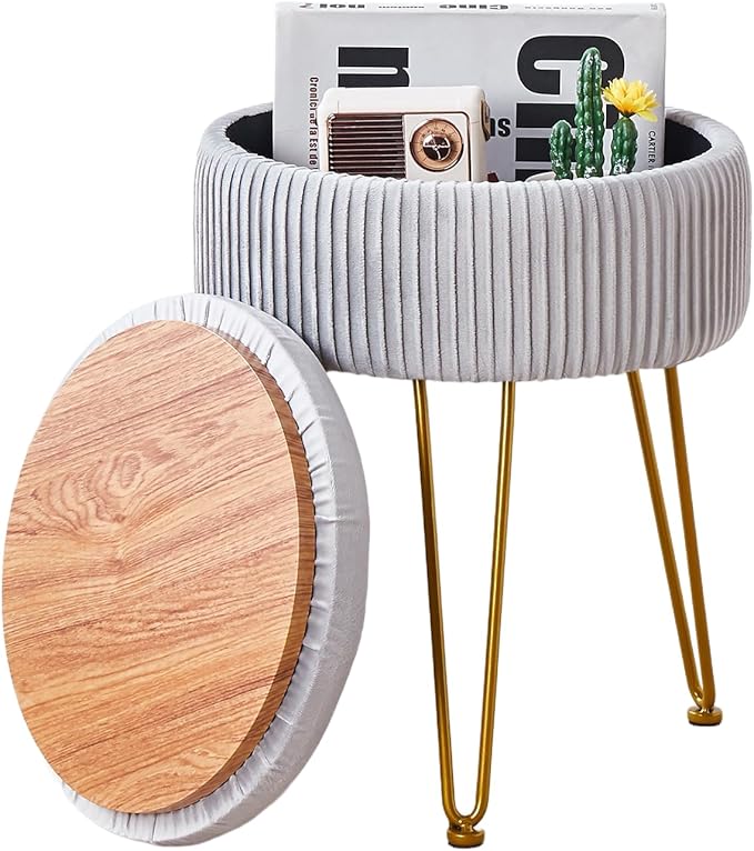 Velvet Foot Rest Stool or Ottomans and Poufs