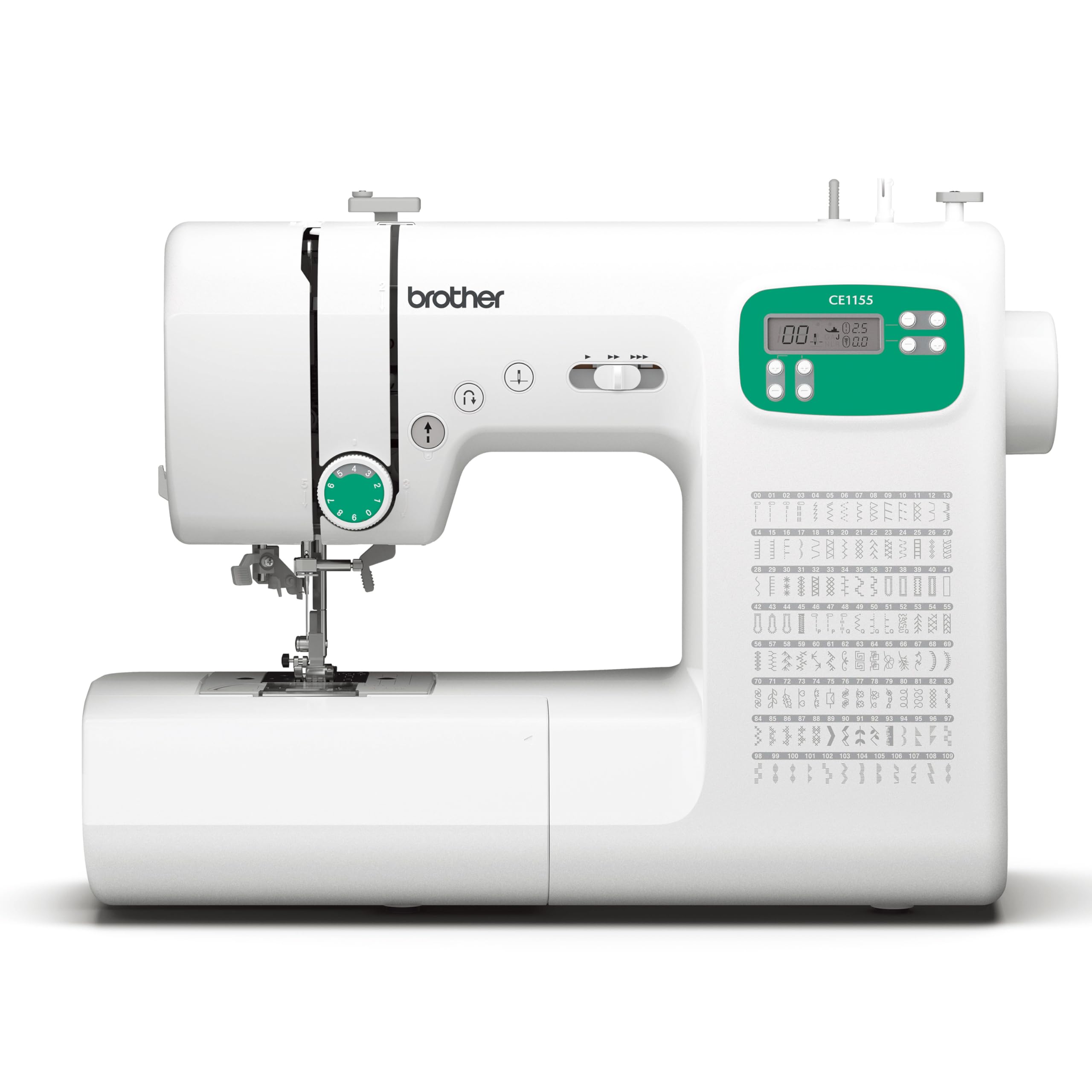 Sewing Machine, 110 Built-in Stitches, LCD Display, 7 Included Feet
