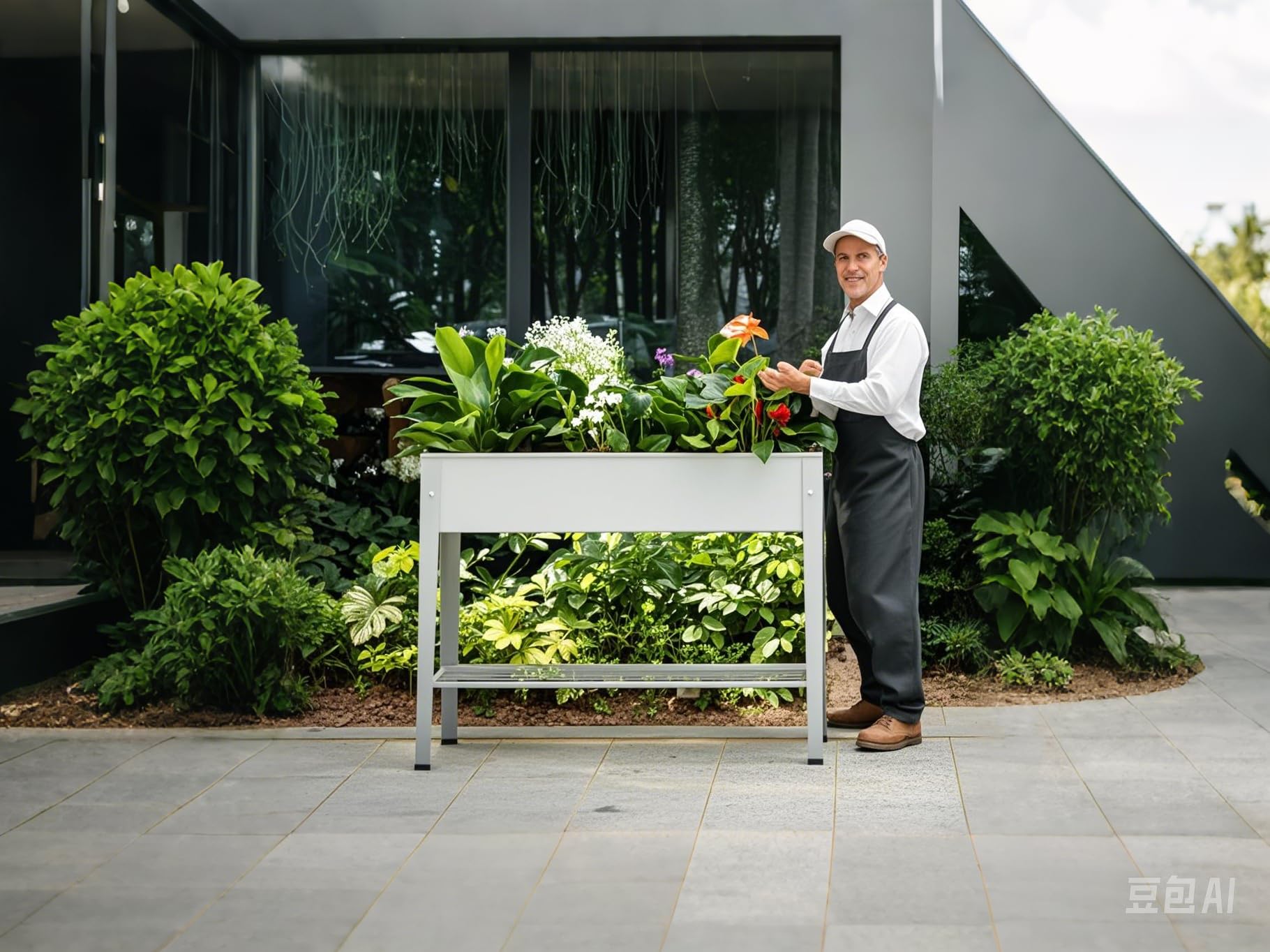 Metal Raised Garden Bed,Raised Planter Box with Legs,Herbs and Vegetables Planter