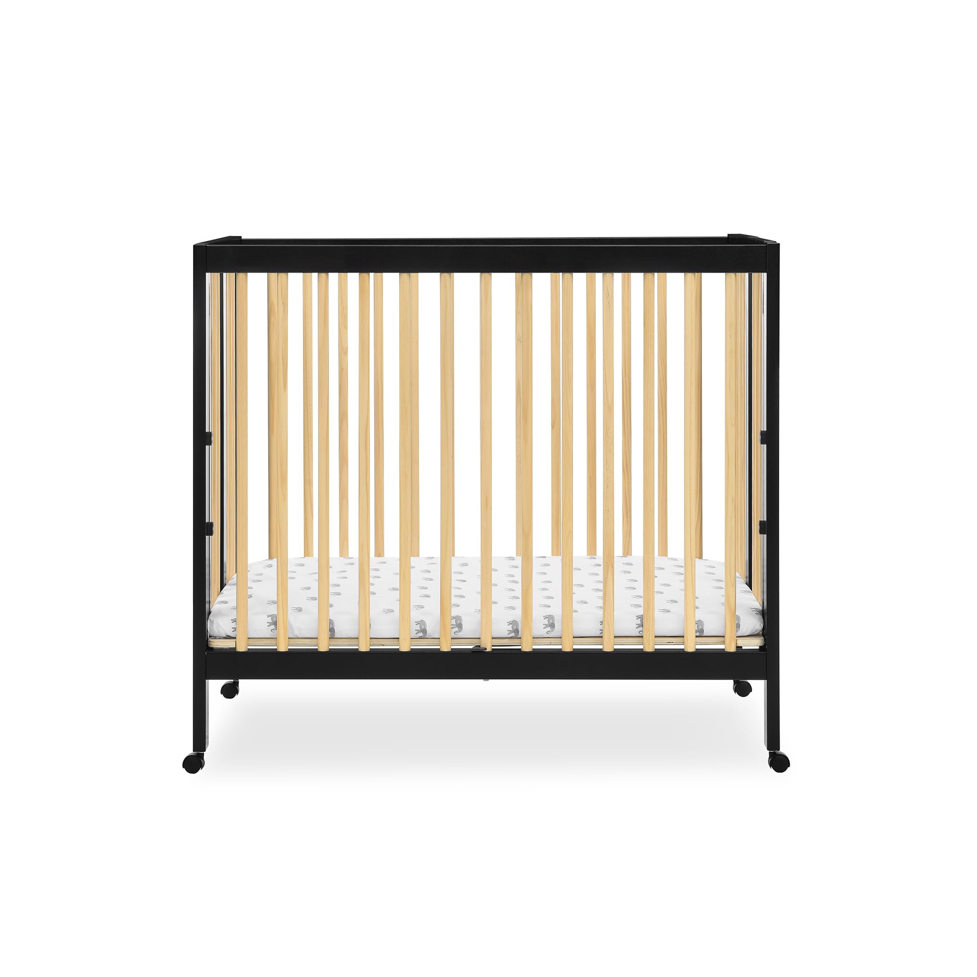 Mia Portable Folding Mini Crib with 1.5-Inch Mattress - Greenguard Gold Certified